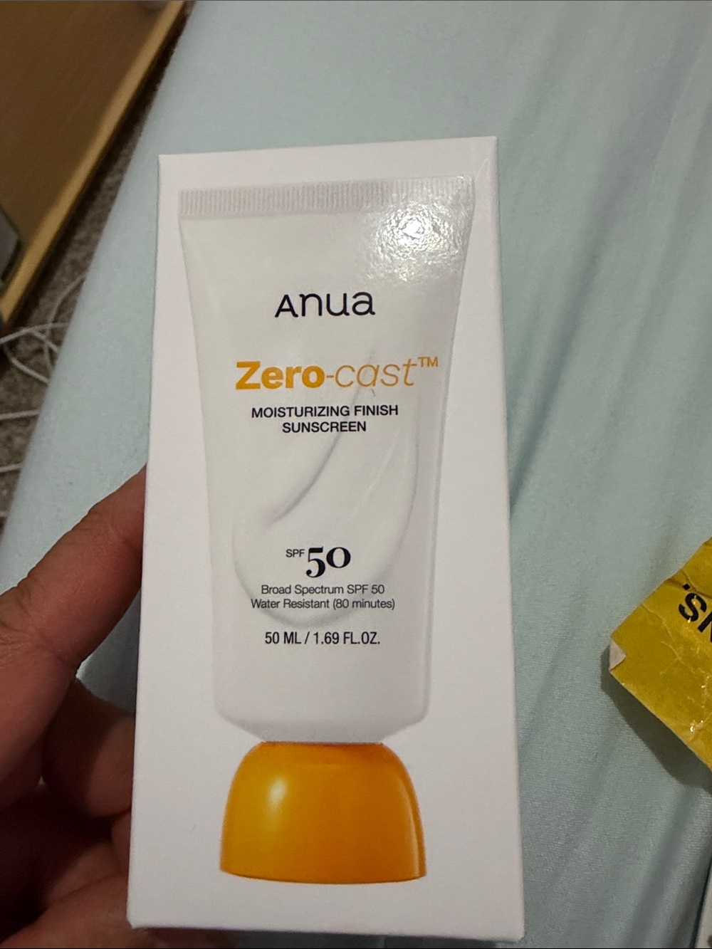 Anua Zero cast moisturizing finish sunscreen